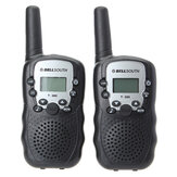 2pcs T-388 0.5W UHF Automático Multi-Canais Mini Rádios Walkie Talkie Preto